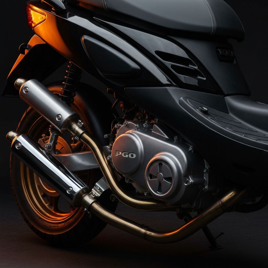 Close-up of PGO Hot 50 engine detail